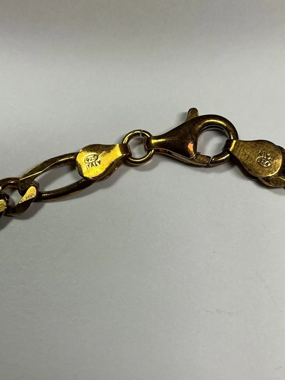 Gold-Tone Figaro Link Bracelet - Men's Accessory